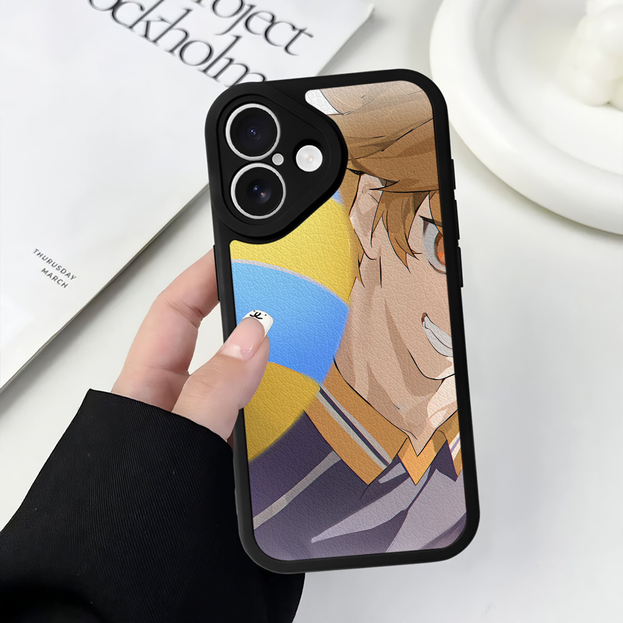 （画像用） ハイキュー!! Haikyu!! 【iPhone 16シリーズ対応】シリコンスマホケース（レザー調） 材質：シリコン